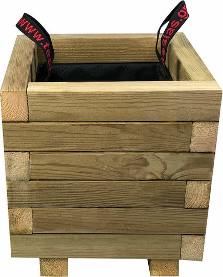 Tesias Planter Box Wooden Brown 30x30x32cm.
