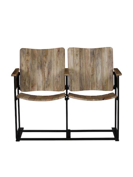 Outdoor Chair Wooden Black 102x55x83cm