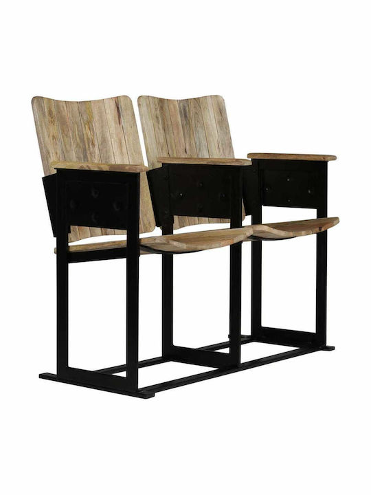 Outdoor Chair Wooden Black 102x55x83cm