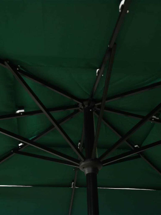 Square Aluminum Garden Parasol Green 2.5x2.5xHeight 2.6m