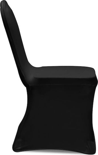 vidaXL vidaXL Elastic Chair Covers Black 12 Pieces