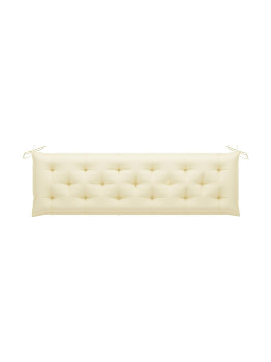 vidaXL Garden Swing Cushion with Backrest White 180x50cm