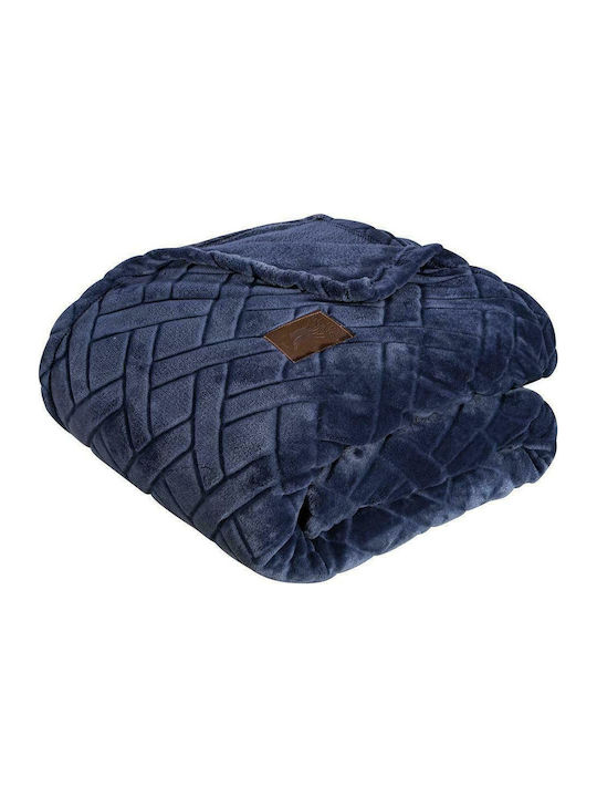 Greenwich Polo Club 2464 Fleece Blanket Super Double 220x240cm Blue