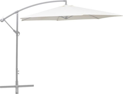 vidaXL Replacement Fabric Cantilever Umbrella Sand White 300cm