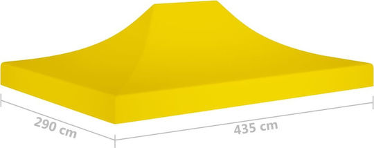 vidaXL Κάλυμμα για Κιόσκι Κίτρινο με Επίστρωση PVC 3x4.5m