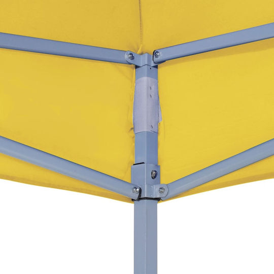 vidaXL Κάλυμμα για Κιόσκι Κίτρινο με Επίστρωση PVC 3x4.5m