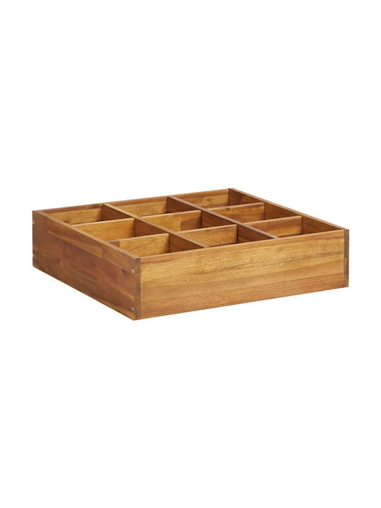 vidaXL Herb Garden Planter Solid Acacia Саксия за цветя 60x15см в Бежов Цвят 46575