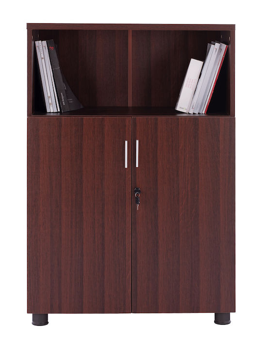 Ξύλινο Ντουλάπι Γραφείου με Κλειδαριά Wenge 80x38x118.5cm