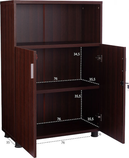Büroaufbewahrungsschublade und -schrank Holzschatten Wenge 80x38x118,5cm
