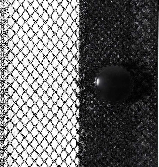 vidaXL Mosquito Net Door with Velcro with Magnetic Clasp Polyester Black 230x160cm