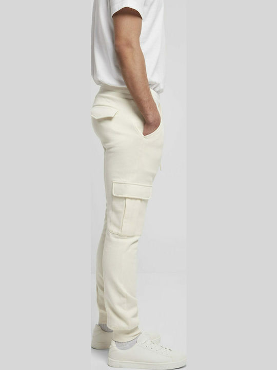Cargo Sweatpants with Elastic Whitesand