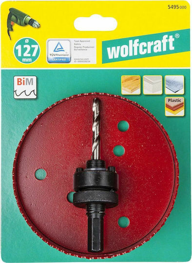 Wolfcraft Hole Saw HSS for Wood, Metal, Tile and Plastic