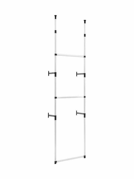 vidaXL Floor Garment Rack made of Metal Telescopic Silver