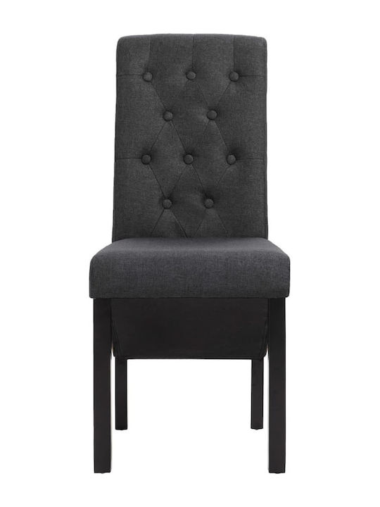 Dining Room Fabric Chair Dark Grey 42x57x95cm 2pcs