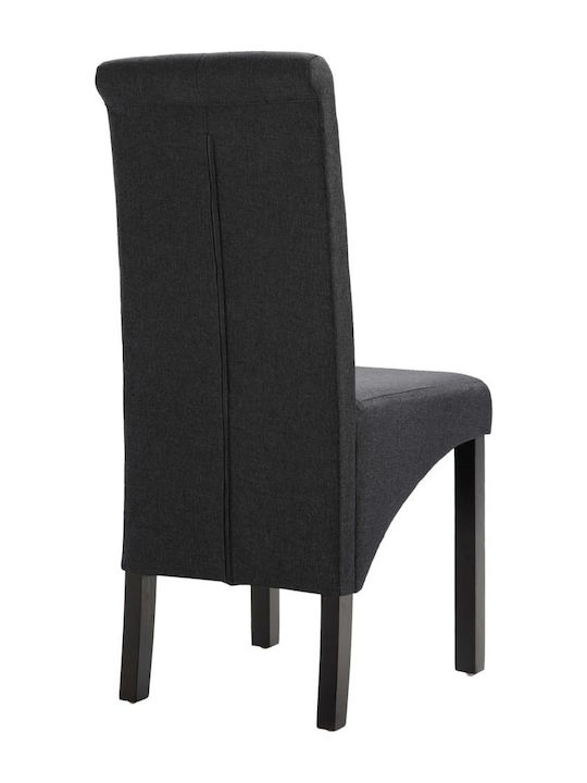 Dining Room Fabric Chair Dark Grey 42x57x95cm 2pcs