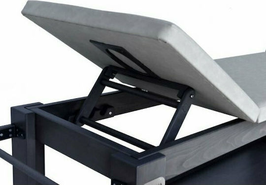 Alpha Pilates Physio Wooden Gray Massage and Physiotherapy Bed 195x75cm