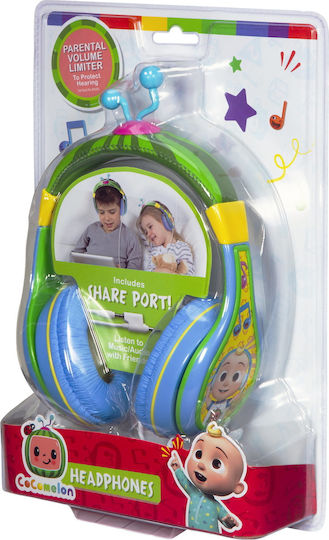 eKids Cocomelon Ενσύρματα Παιδικά On Ear Ακουστικά Πολύχρωμα