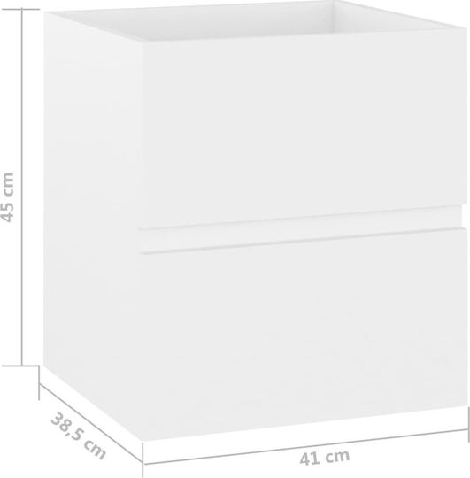 vidaXL Waschtisch ohne Waschbecken L41xB38.5xH45cm Weiß