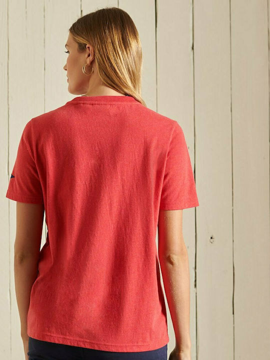 Superdry Women's T-shirt Papaya Red