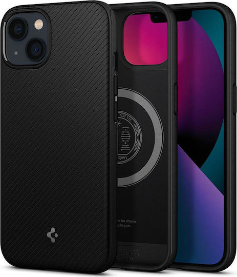 Spigen Mag Armor Задна корица Пластмаса / Силикон матово черно (iPhone 13 mini)