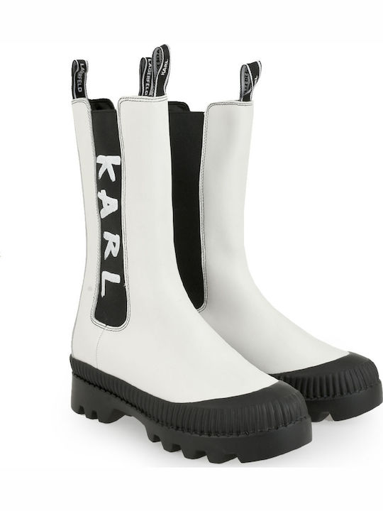 Karl Lagerfeld Μποτάκια Off White