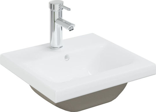 vidaXL Πάγκος με Νιπτήρα & Καθρέπτη Μ41xΒ38.5xΥ46cm Μαύρος