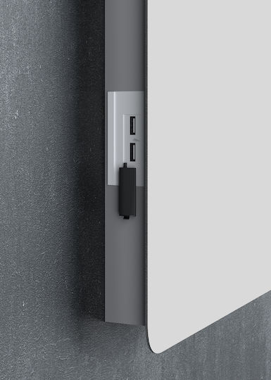 Drop Senso 65 Blat cu Lavoar & Oglindă cu lumină L62xW38xH50cm Granit