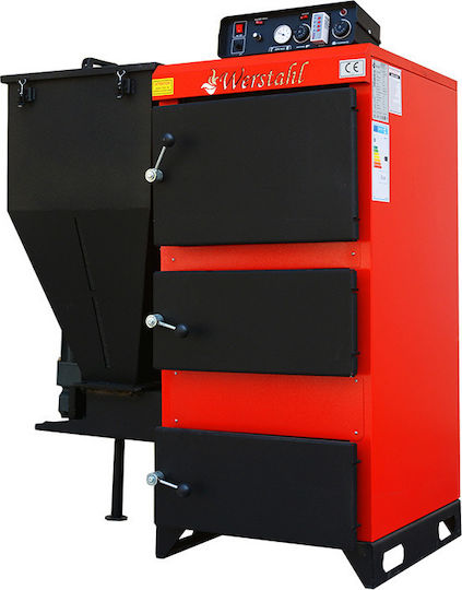 Werstahl Hercules HS520 Kessel Pellet / Aus / Holz / Biomasse mit Brenner 520000kcal/h