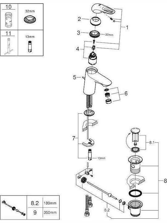 Grohe Eurostyle New LS3 Cosmopolitan Mischung Waschtischarmatur