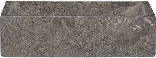 vidaXL Aufgesetztes Waschbecken Stein 45x30x12cm Gray