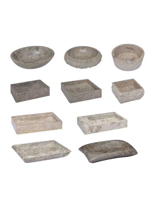 vidaXL Countertop Sink Stone 45x30x12cm Gray