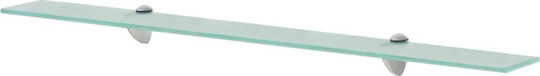 vidaXL Wall Mounted Bathroom Shelf Glass with 2 Shelves 90x20x0.8cm Transparent