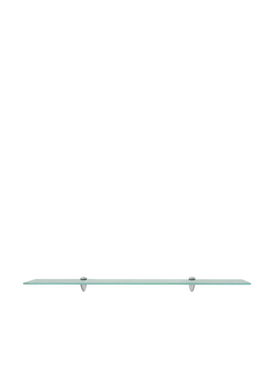 vidaXL Wall Mounted Bathroom Shelf Glass with 2 Shelves 90x20x0.8cm Transparent