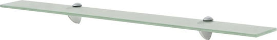 vidaXL Wall Mounted Bathroom Shelf Glass with 2 Shelves 80x20x0.8cm Transparent