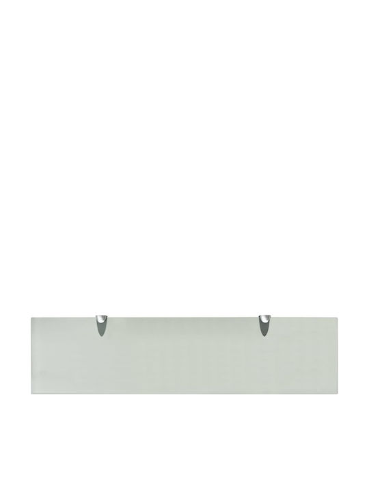 vidaXL Montat pe perete Raft Baie Sticlă cu 2 Rafturi 80x20x0.8cm Transparentă