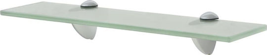 vidaXL Wall Mounted Bathroom Shelf Glass 40x10x0.8cm Transparent