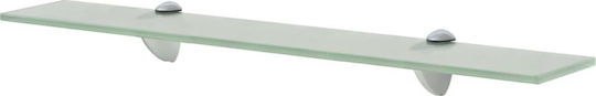 vidaXL Wall Mounted Bathroom Shelf Glass 60x10x0.8cm Transparent