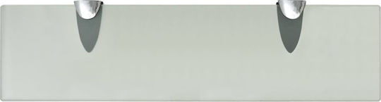 vidaXL Επιτοίχια Ραφιέρα Μπάνιου Γυάλινη 40x10x0.8cm Διάφανη