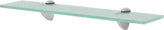 vidaXL Wall Mounted Bathroom Shelf Glass 50x10x0.8cm Transparent