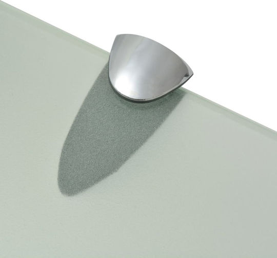 vidaXL An der Wand montiert Badezimmerregal Glas mit 2 Regalböden 30x10x0.8cm Transparent