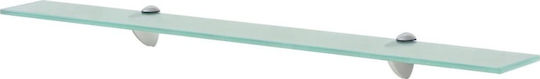 vidaXL Wall Mounted Bathroom Shelf Glass 80x10x0.8cm Transparent