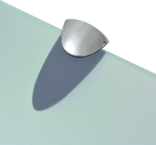 vidaXL An der Wand montiert Badezimmerregal Glas mit 2 Regalböden 30x10x0.8cm Transparent