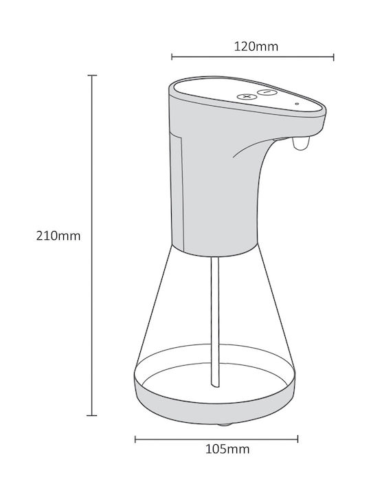 ProMedix PR-530 Επιτραπέζιο Dispenser Πλαστικό με Αυτόματο Διανομέα Διάφανο
