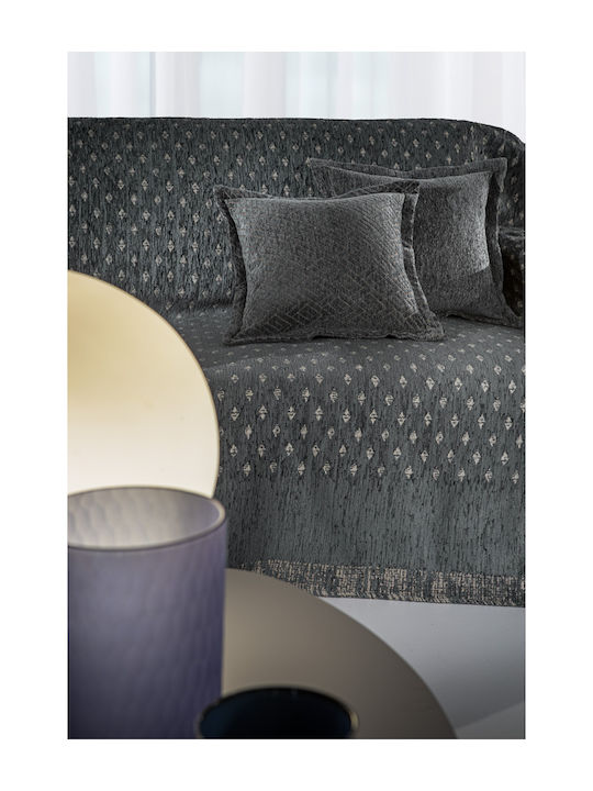 Guy Laroche Three-Seater Sofa Throw 2 Sides Intima 180x300cm Titanium