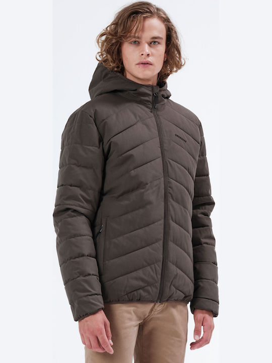 Зимно Мъжко Якето Puffer Водоустойчиво Каки