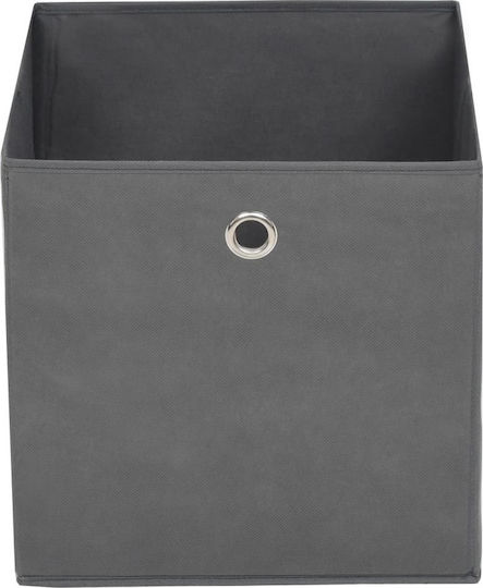 vidaXL Υφασμάτινο Κουτί Αποθήκευσης Γκρι 28x28x28cm 10τμχ