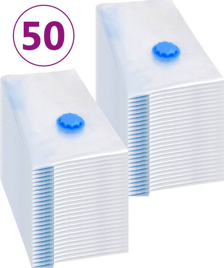 vidaXL Plastic Storage Bag For Clothes Airtight and with Vacuum 40x60cm 50pcs