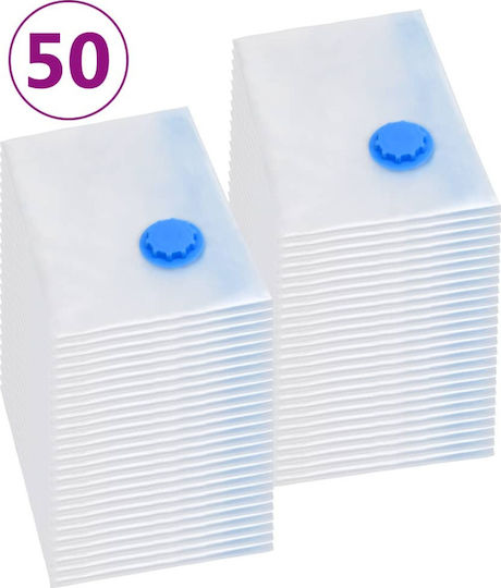 vidaXL Plastic Sac de Depozitare pentru Haine Etanș și cu Vid 70x120cm 50buc