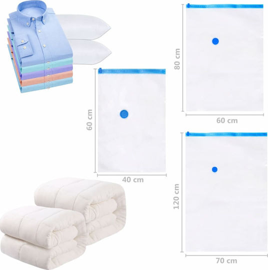 vidaXL Plastic Storage Bag For Clothes Airtight and with Vacuum 40x60cm 50pcs