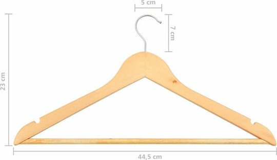 vidaXL Clothes Hanger Brown 289912 50pcs